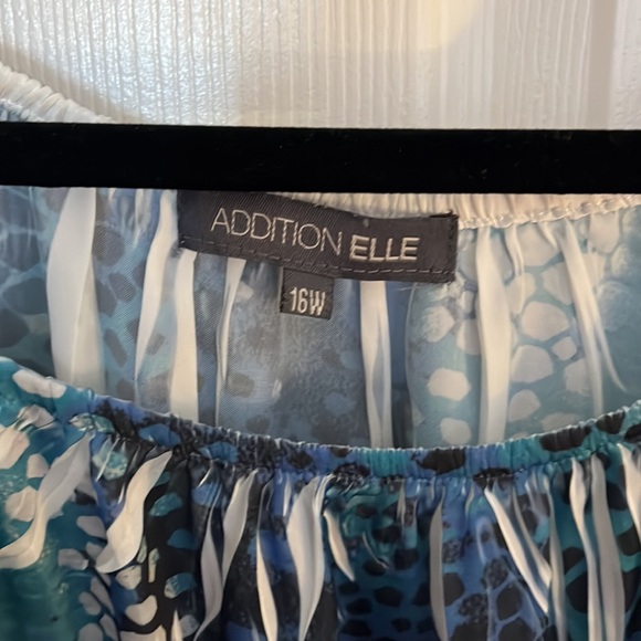 Addition Elle silky turquoise/blue/teal blouse - Picture 3 of 4